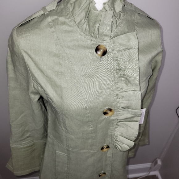 Luii Anthropologie Linen Blend Jacket Small New - Picture 7 of 13